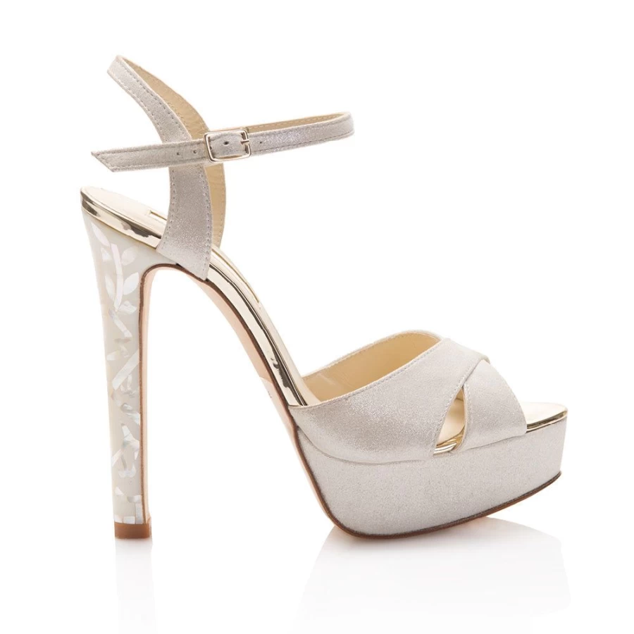 Freya Rose Women's Pearl Embellished Platform High Heels - Elegant Party Shoes