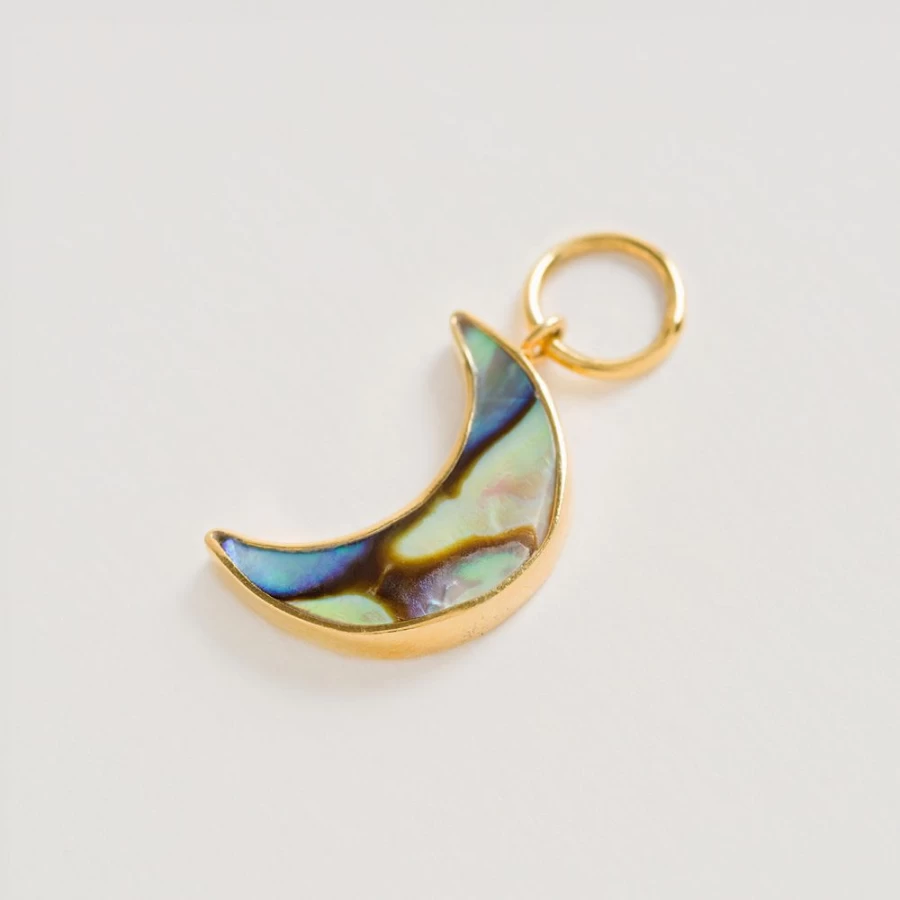 Freya Rose Women's Moon Paua Shell Pendant Necklace - Elegant Handcrafted Jewelry Gift