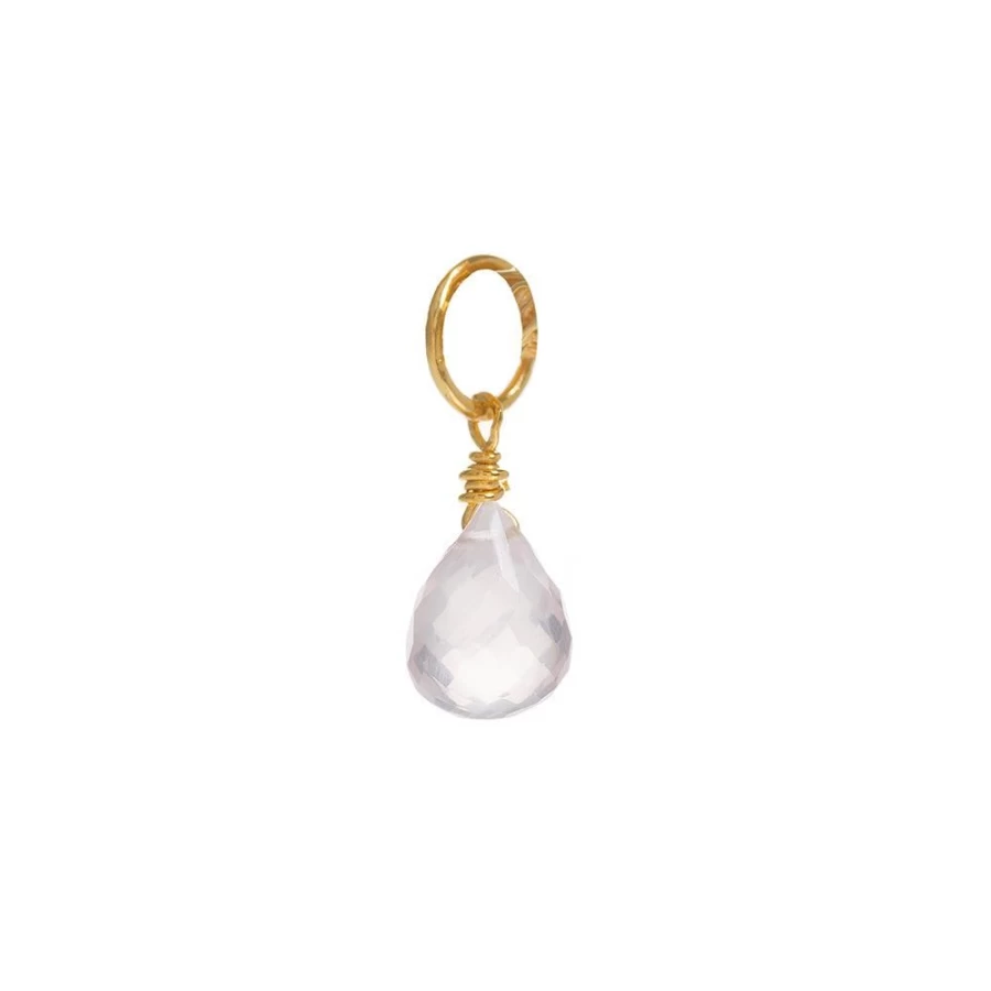 Freya Rose Women's Rose Quartz Charm Necklace - Elegant Pink Crystal Pendant for Healing & Love